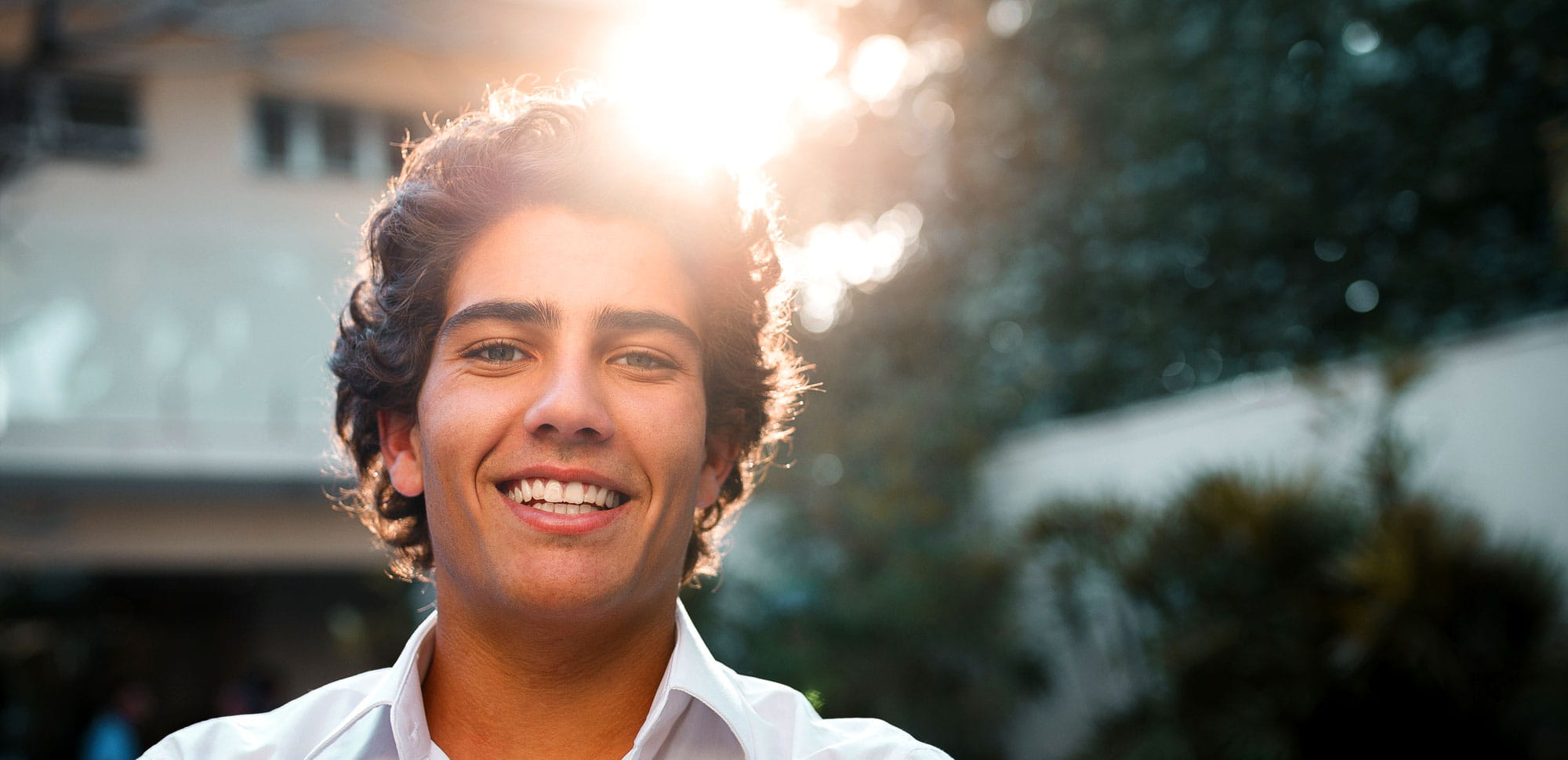 Young man smiling